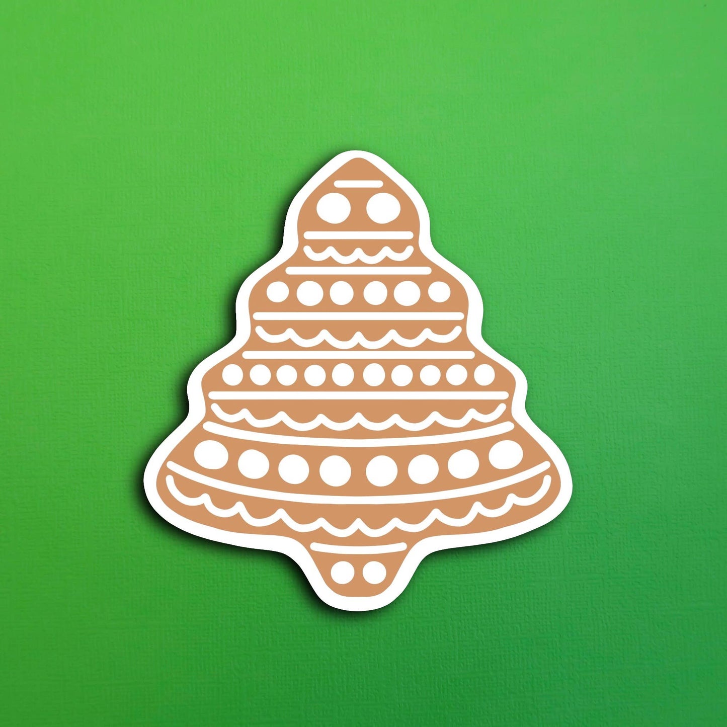 Gingerbread Tree Cookie Waterproof Sticker