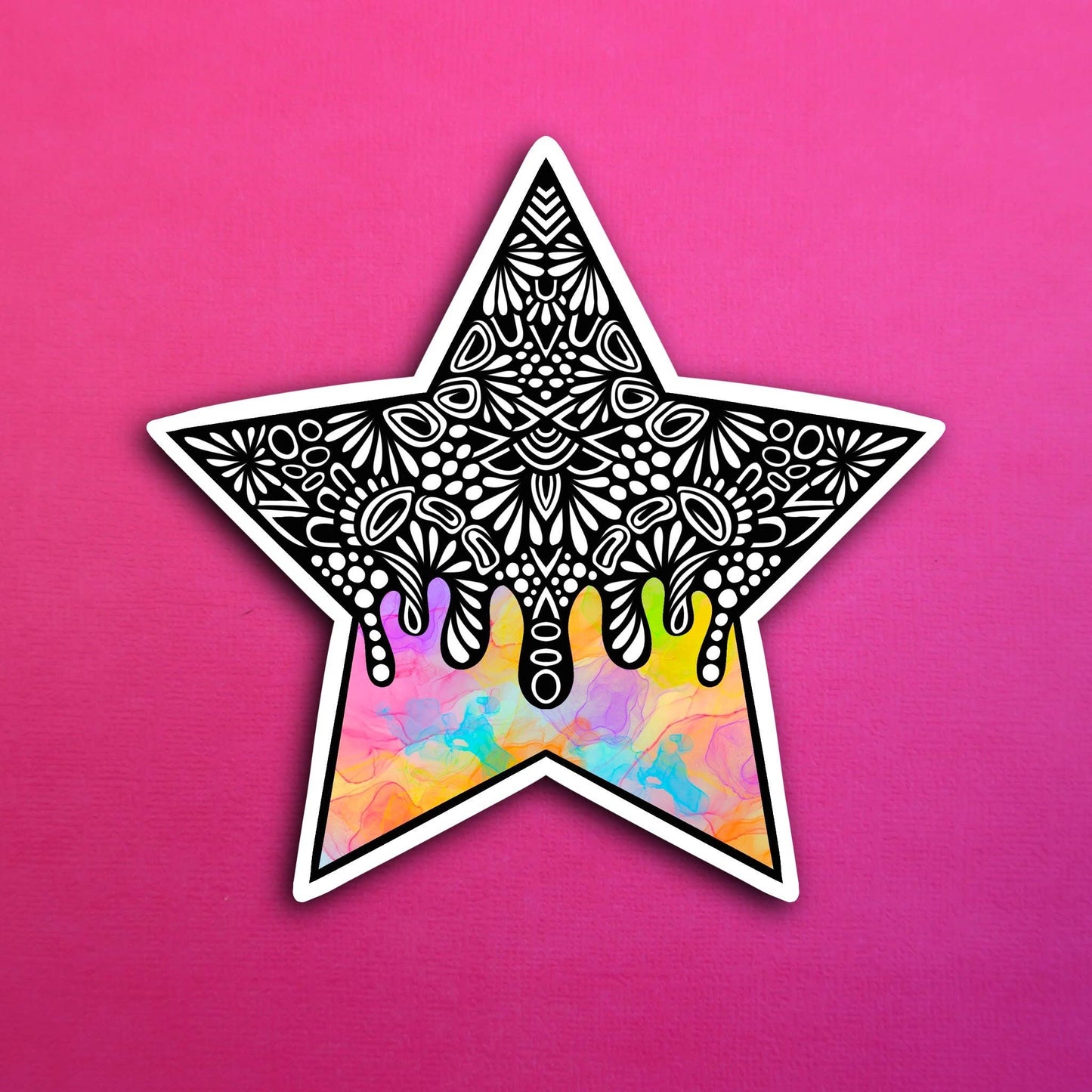 Drippy Star Waterproof Sticker