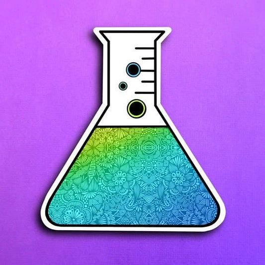 Erlenmeyer Flask Waterproof Sticker