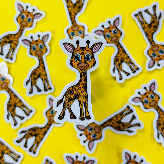 Mini Gigi the Giraffe Waterproof Sticker