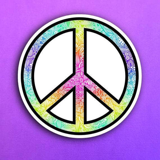 Peace Sign Waterproof Sticker