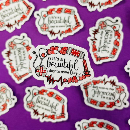 Mini Save Lives Waterproof Sticker
