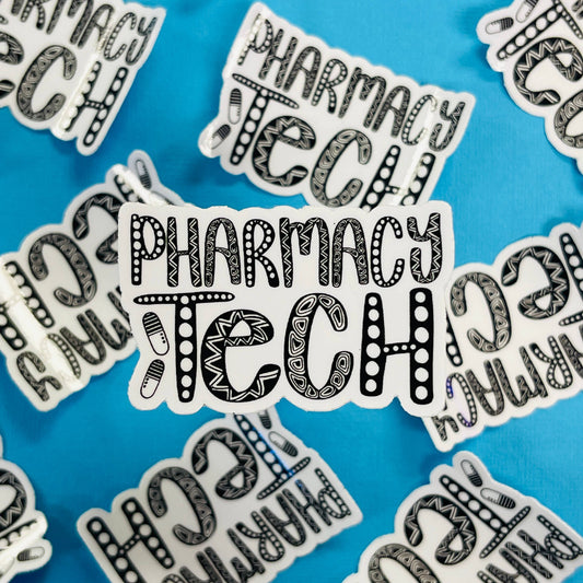 Mini Pharmacy Tech Waterproof Sticker