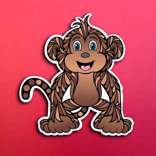 Miles the Monkey Waterproof Sticker
