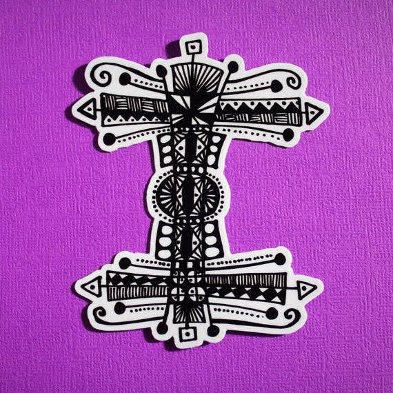 Letter I Waterproof Sticker