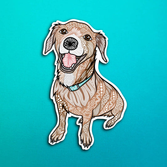 Scout the Dog Waterproof Sticker
