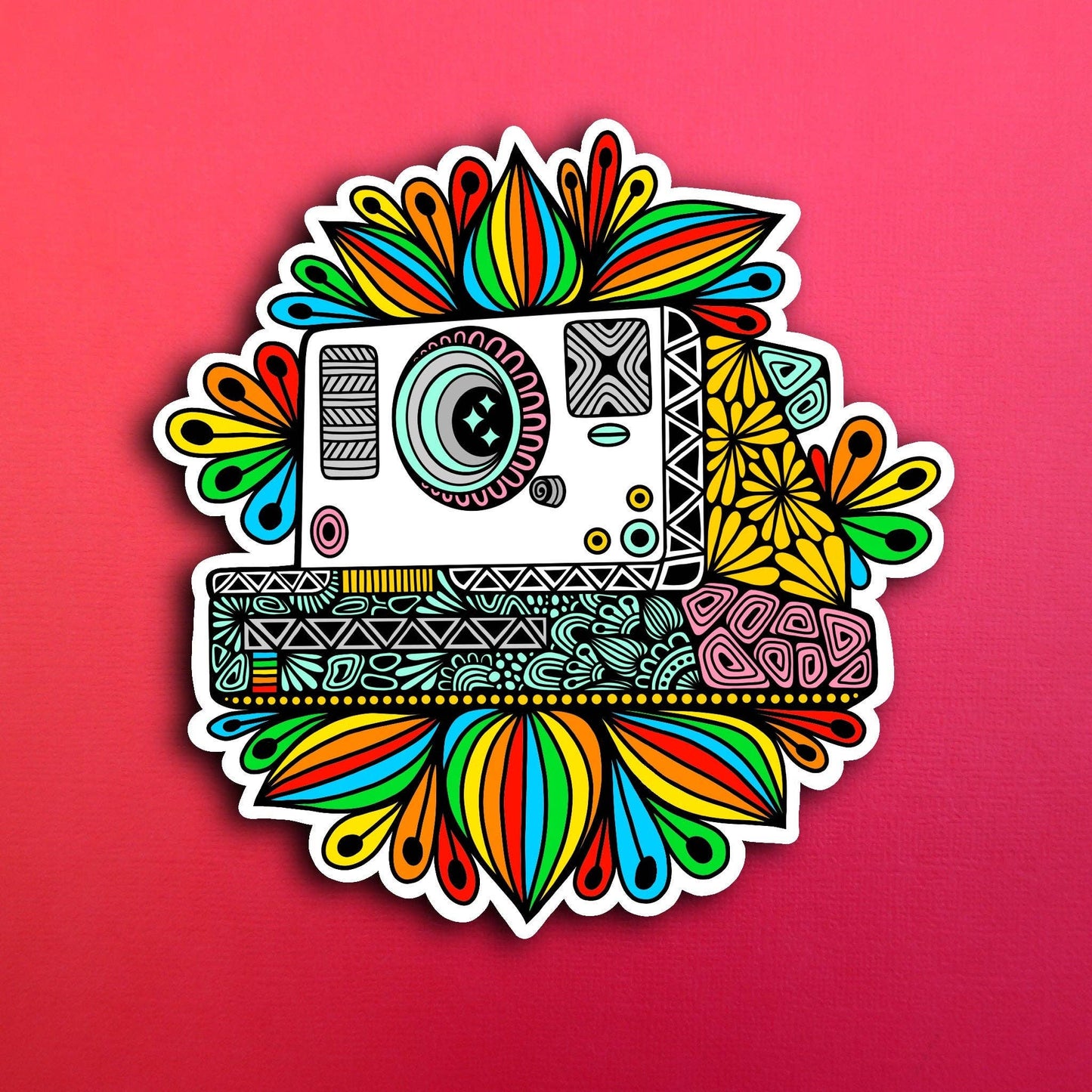 Retro Camera Waterproof Sticker