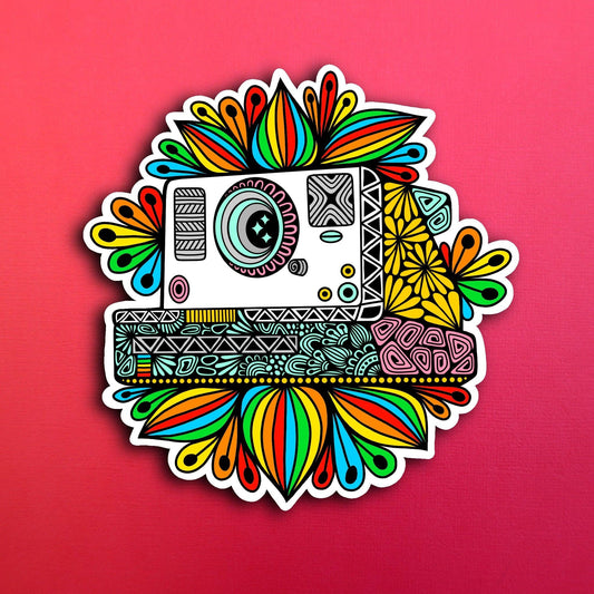 Retro Camera Waterproof Sticker