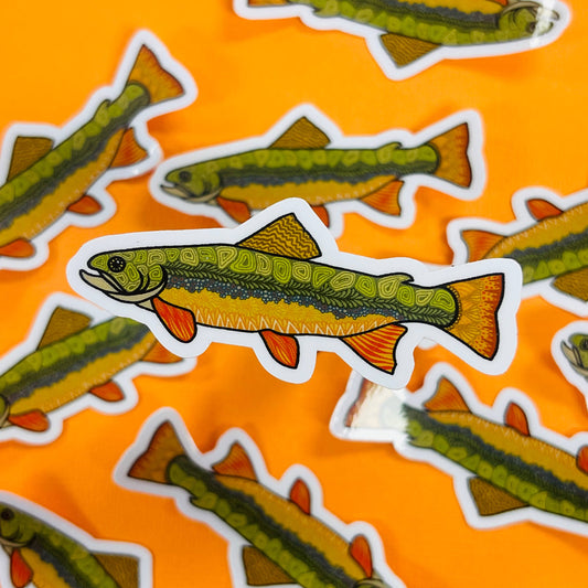 Mini Trout Waterproof Sticker