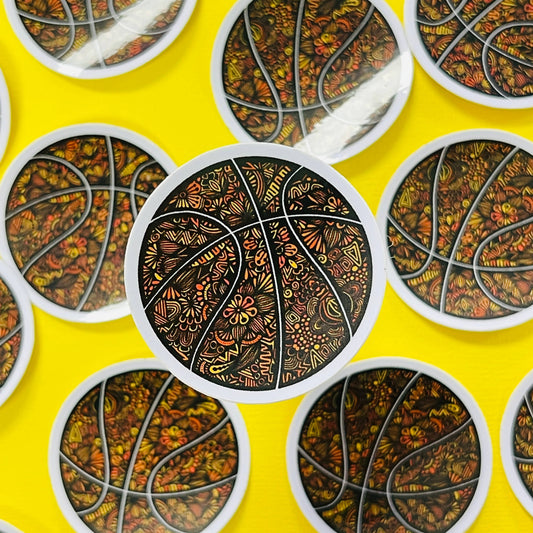 Mini Basketball Waterproof Sticker