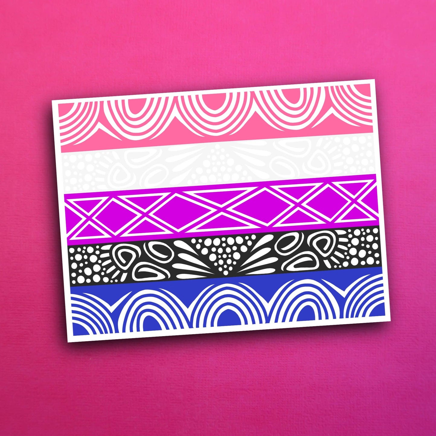 Genderfluid Pride Flag Waterproof Sticker