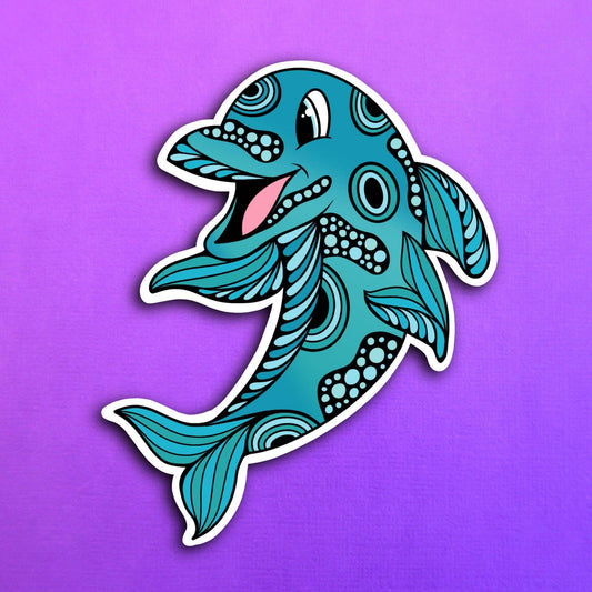 Deborah the Dolphin Waterproof Sticker