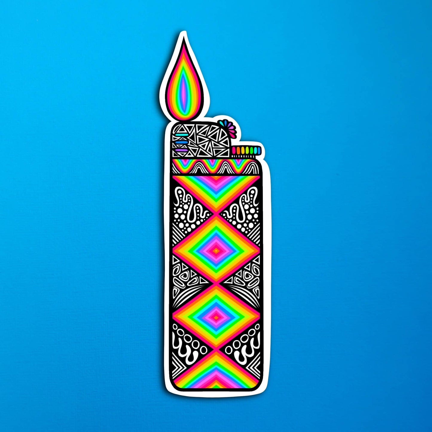 Trippy Lighter Waterproof Sticker