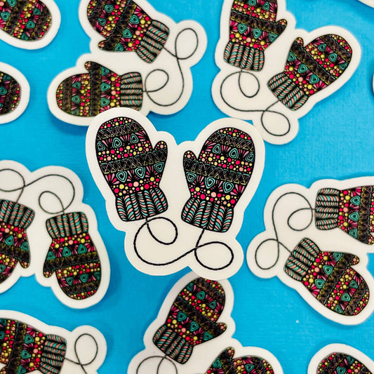 Mini Mittens Waterproof Sticker