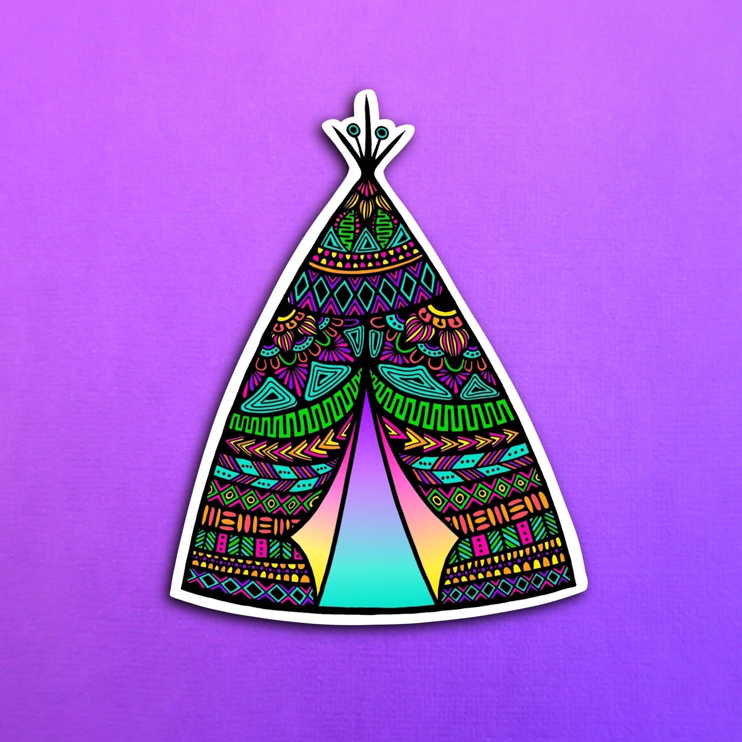 Tee Pee Waterproof Sticker