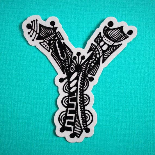 Letter Y Waterproof Sticker