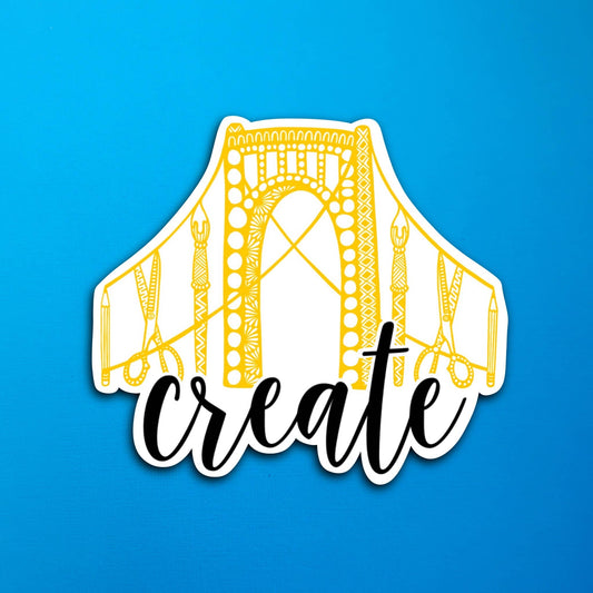 Create Pittsburgh Waterproof Sticker