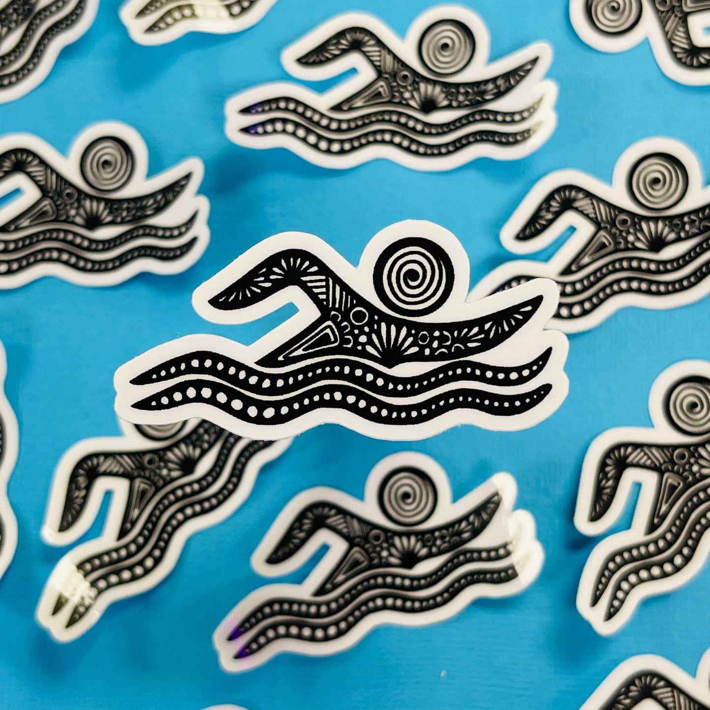 Mini Swimming Waterproof Sticker