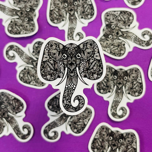 Mini Elephant Waterproof Sticker