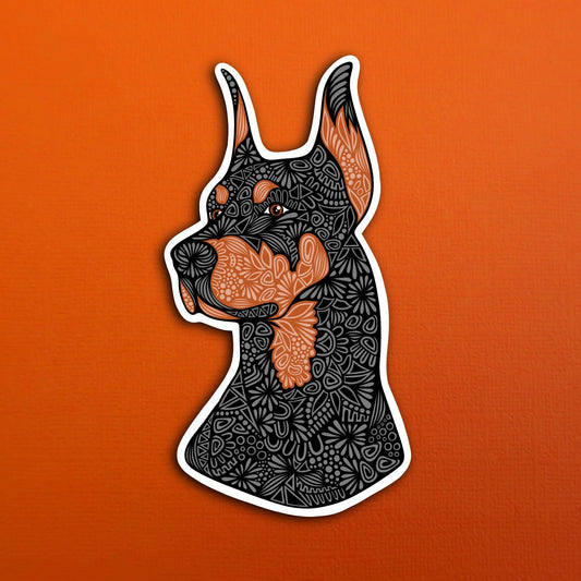 Doberman Dog Waterproof Sticker