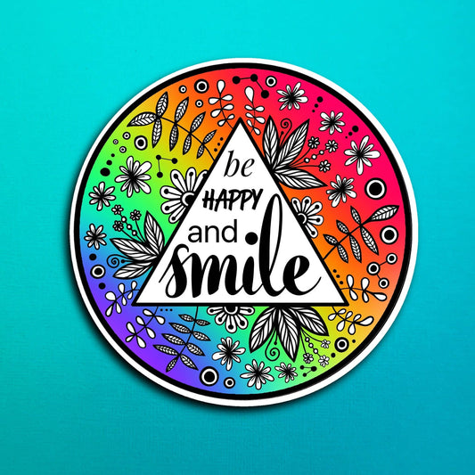 Happy Waterproof Sticker