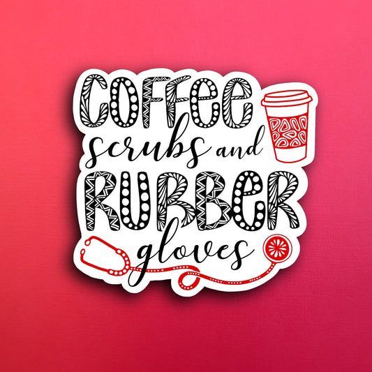 Coffee & Scrubs Waterproof Sticker