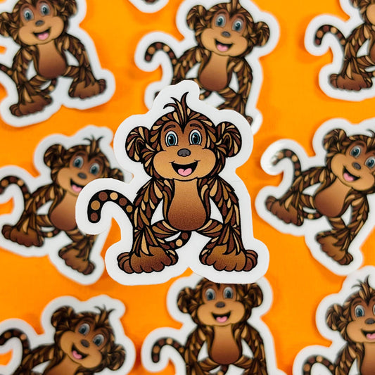 Mini Miles the MonkeyWaterproof Sticker
