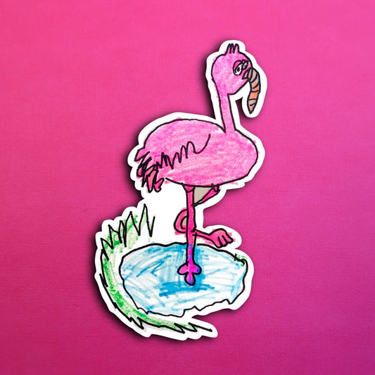 Eli's Flamingo Waterproof Sticker