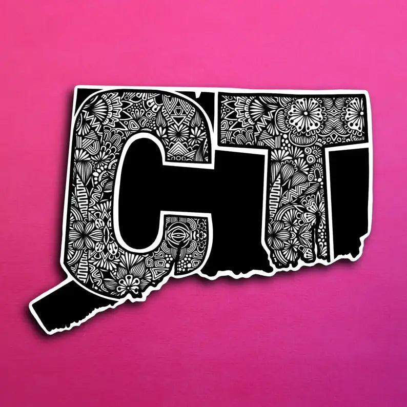 Connecticut State Waterproof Sticker