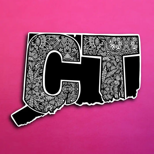 Connecticut State Waterproof Sticker