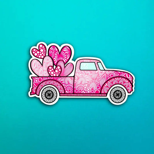 Love Truck Waterproof Sticker