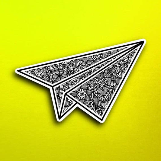 Paper Plane Waterproof Sticker