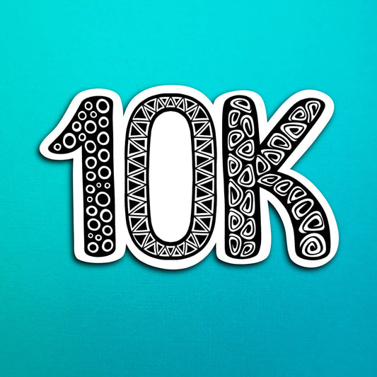 Marathon 10K Waterproof Sticker