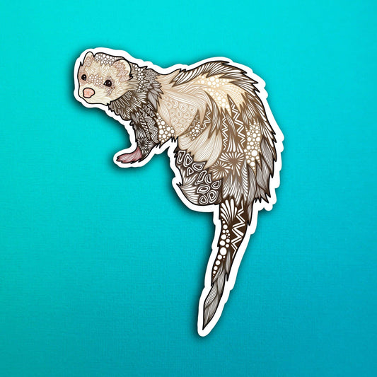 Bandit the ferret Waterproof Sticker