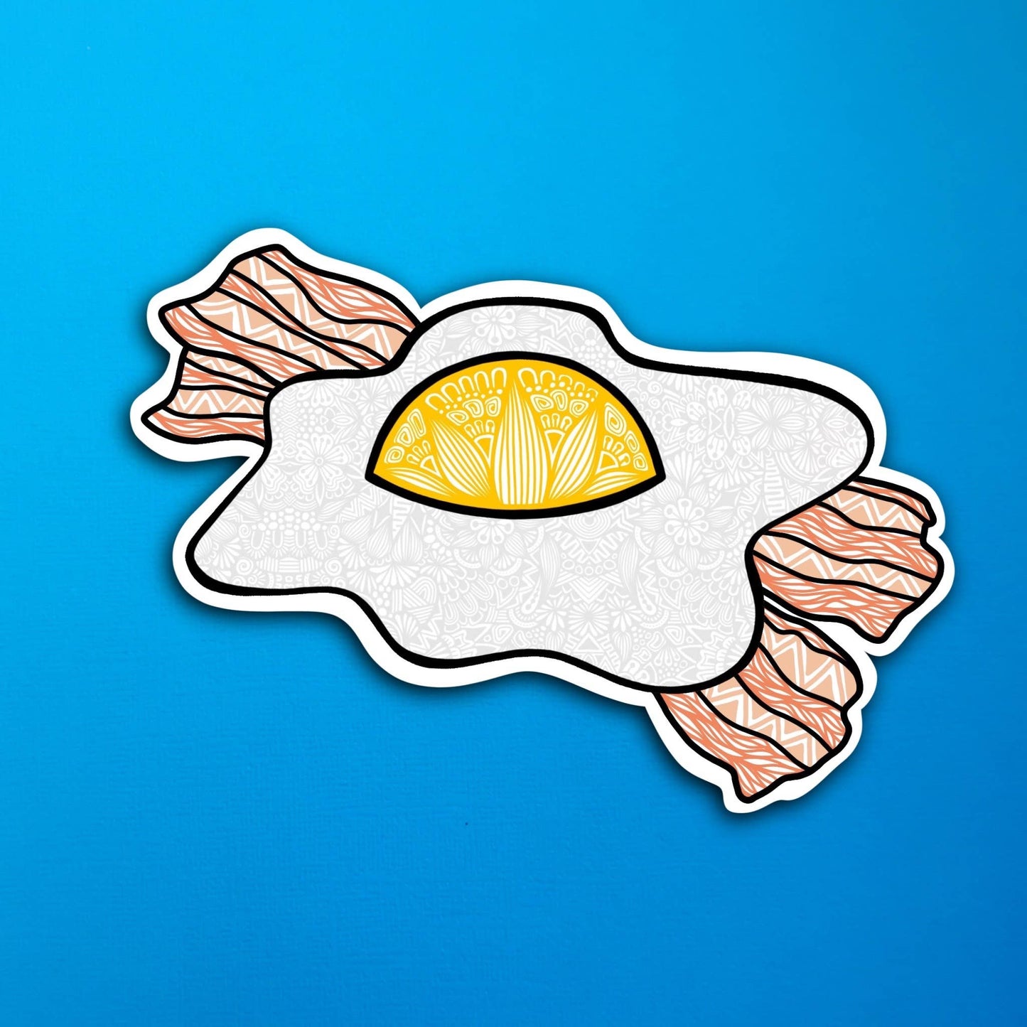 Bacon and Eggs Waterproof Sticker