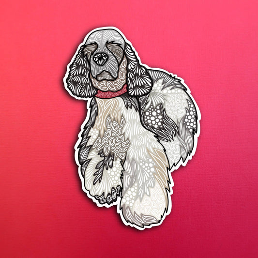 Bubbles the Dog Waterproof Sticker