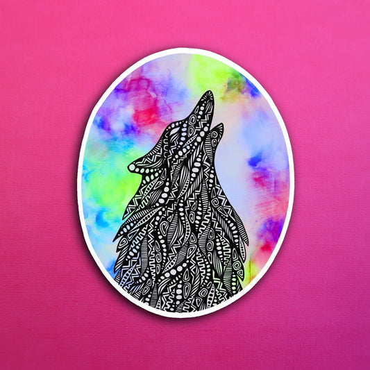 Ink Wolf Waterproof Sticker