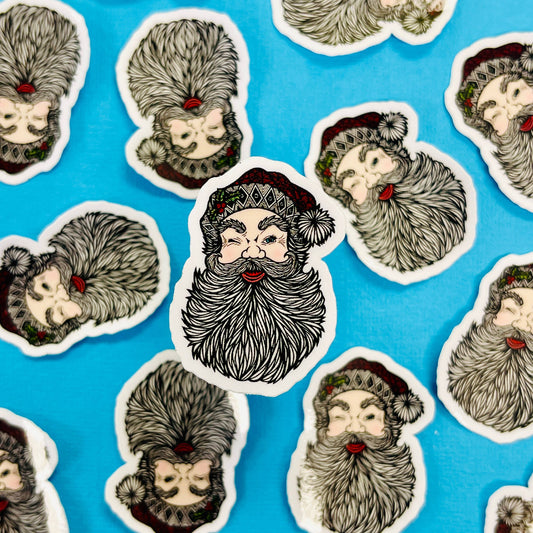 Mini Santa Waterproof Sticker