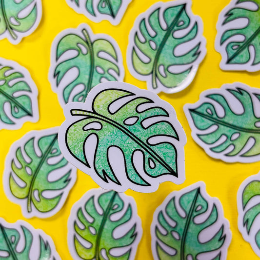 Mini Palm Leaf Waterproof Sticker