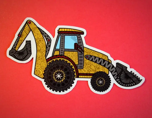 Digger Truck Waterproof Sticker