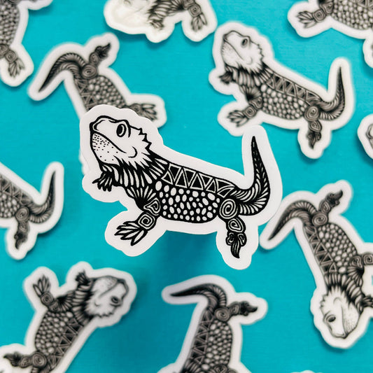 Mini Bearded Dragon Waterproof Sticker
