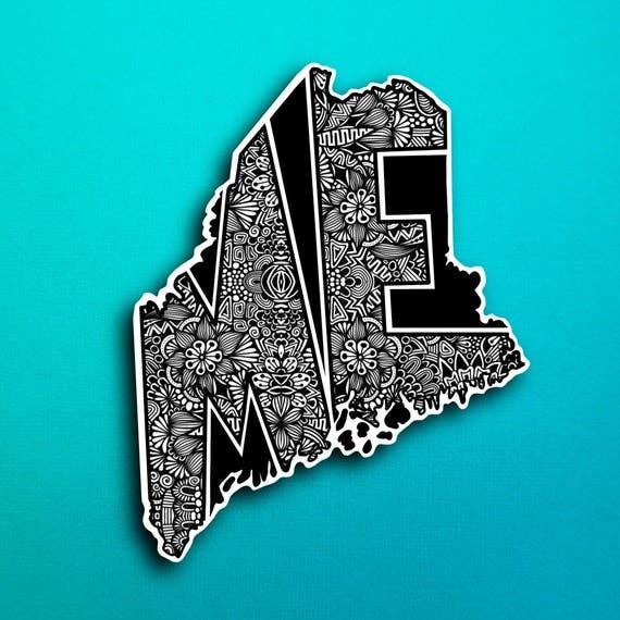 Maine State Waterproof Sticker