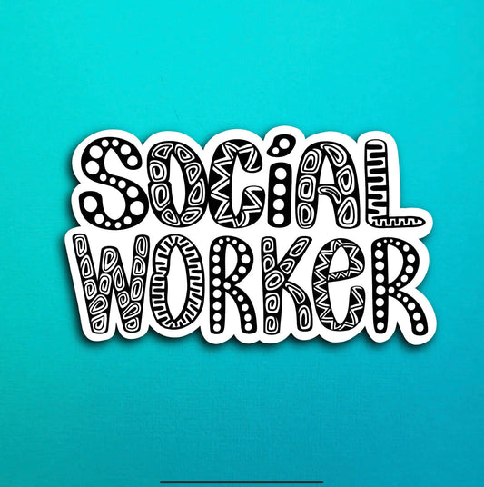 Social Worker Waterproof Sticker