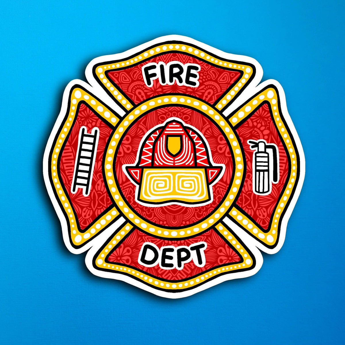 Fireman Stap Sticker Fireman Badge Waterproof Sticker – Zenspire Designs