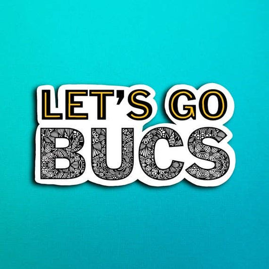 Pittsburgh Let's Go Bucs Waterproof Sticker