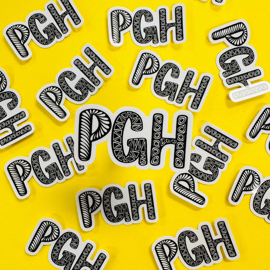 Mini New PGH Pittsburgh Waterproof Sticker
