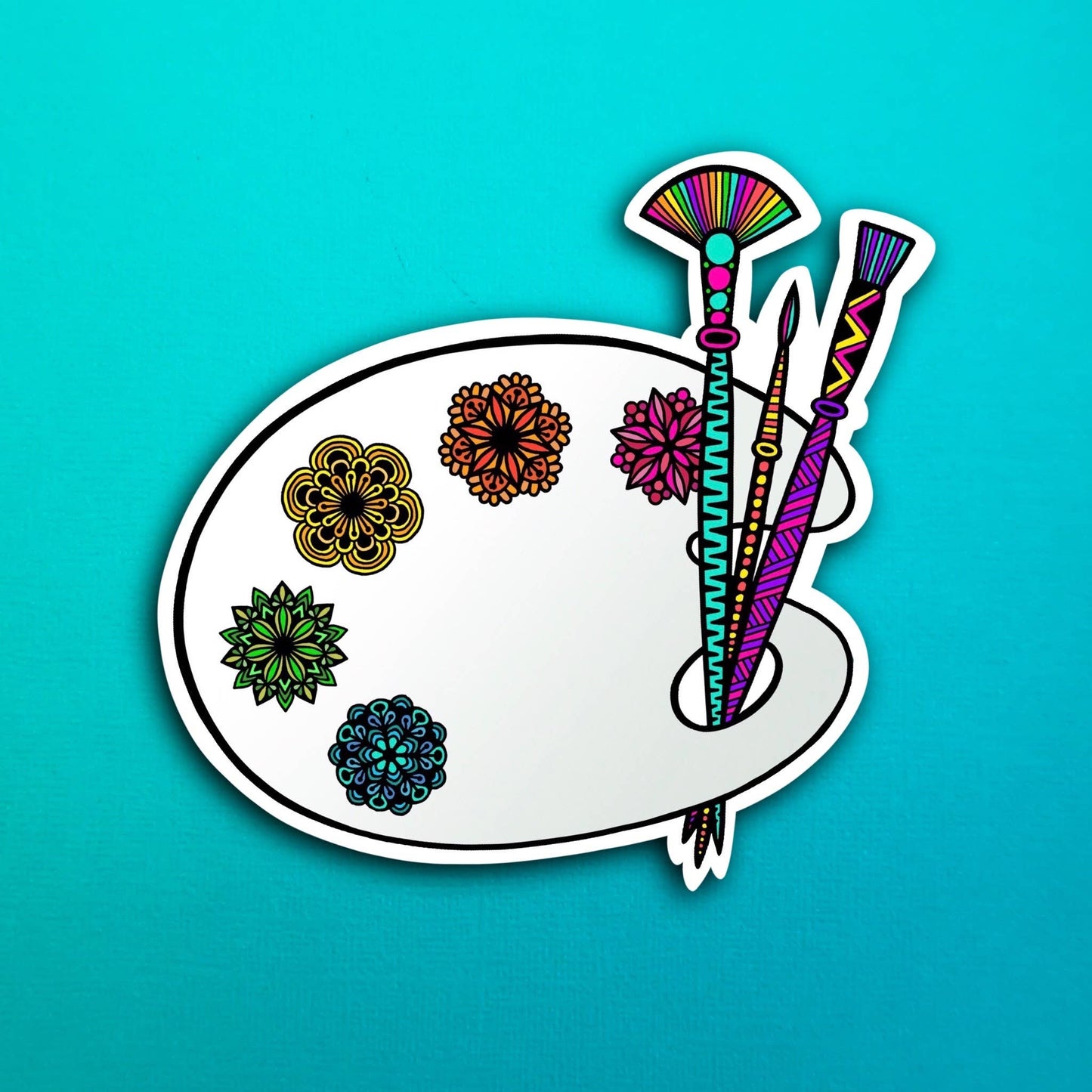 Paint Palette Waterproof Sticker