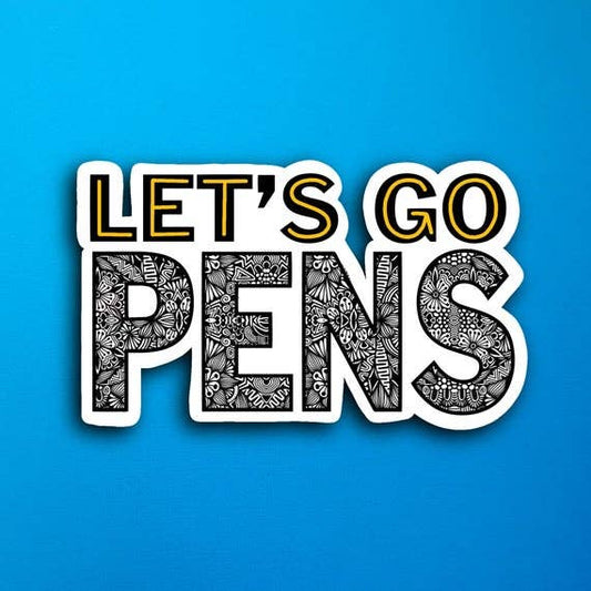 Pittsburgh Let's Go Pens Waterproof Sticker