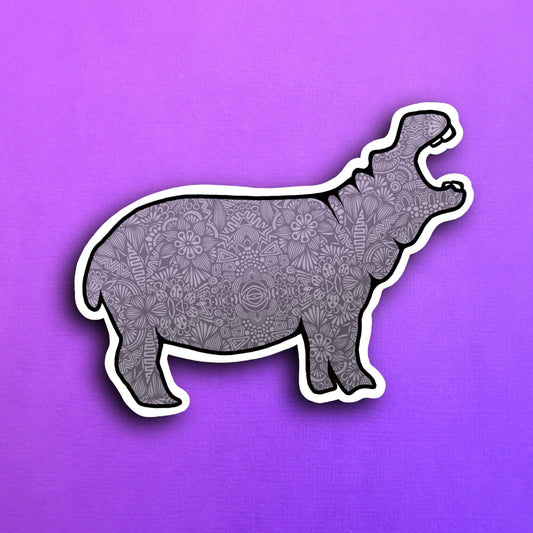 Hippo Waterproof Sticker