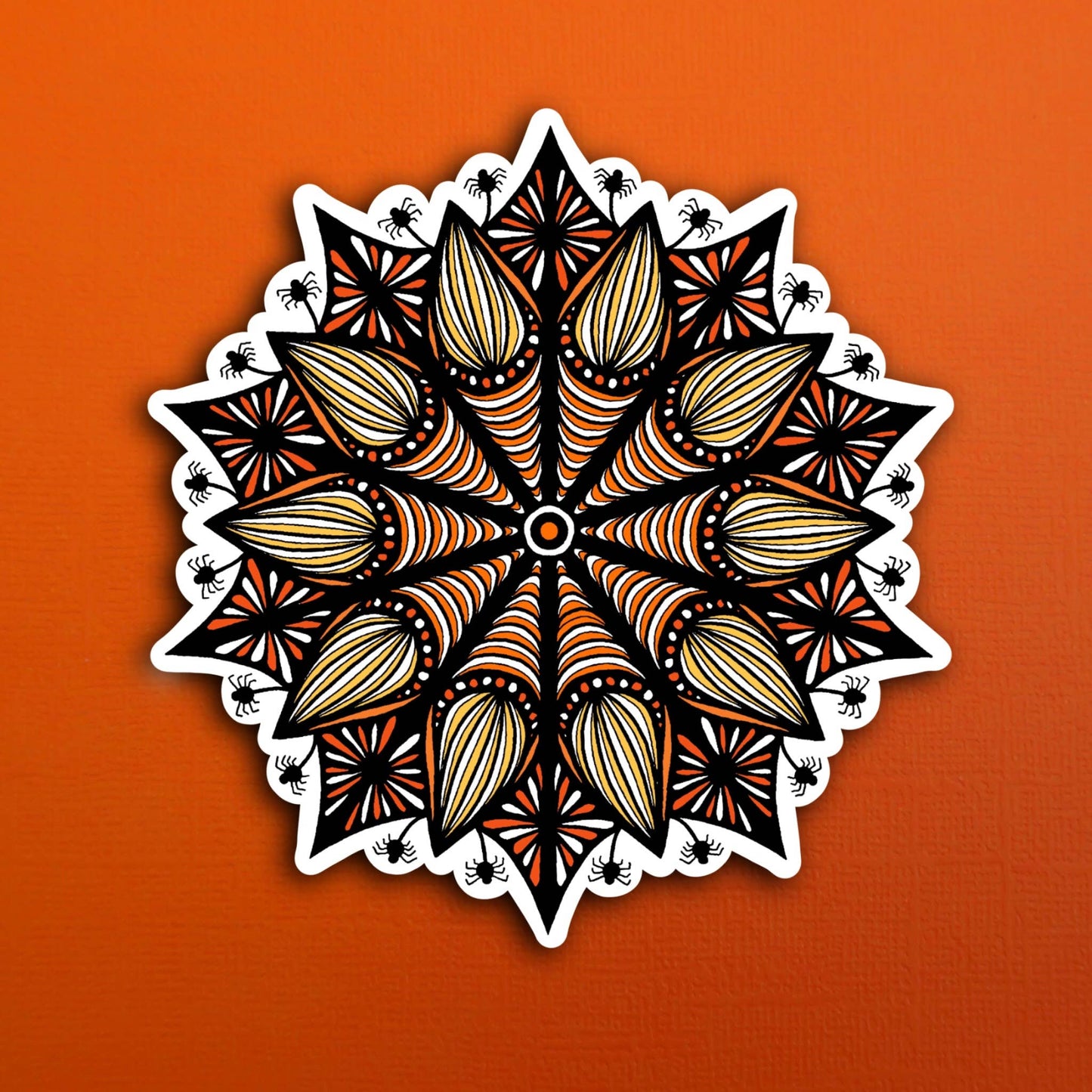 Spooky Mandala Waterproof Sticker